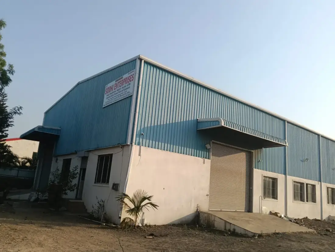 Siddhi Enterprises workshop exterior at Additional MIDC Jejuri, Pune