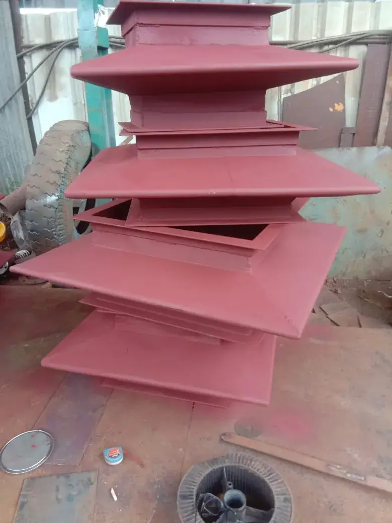 Primed structural fabrication awaiting despatch