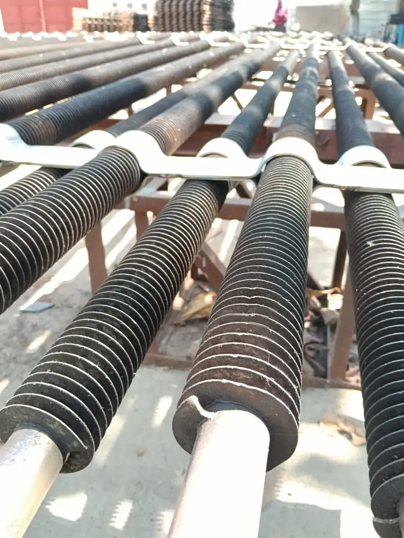Studded bed coils with protective end caps