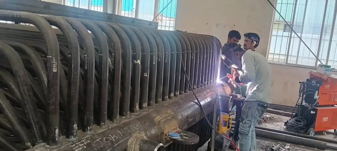 Welding operation on a bend assembly
